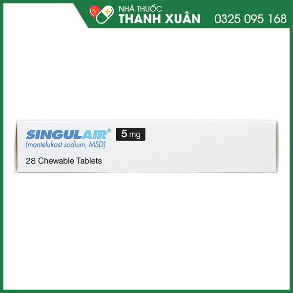 Singulair 5mg viên nhai trị hen phế quản